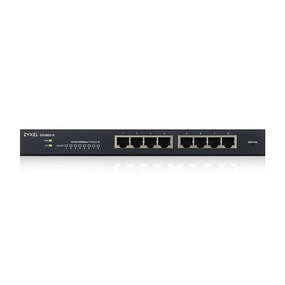 ZYXEL  8port gs1900-8-eu0101f 10/100/1000  yönetilebilir switch Resim-1