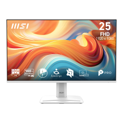 24.5&Quot; Msi Pro Mp251W E14A 1Ms 144Hz Fhd Ips Hdmi Dp D-Sub Vesa Flat Beyaz Monit&Ouml;