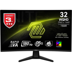 31.5&Quot; Msi Mag 32Cq6F 0.5Ms 180Hz 2560X1440 Va Hdmi Dp Curved Gaming Monit&Ouml;R