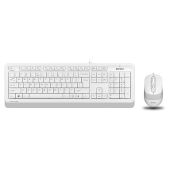 A4-Tech F1010 Q Usb Kablolu Beyaz Multimedya Mouse Set