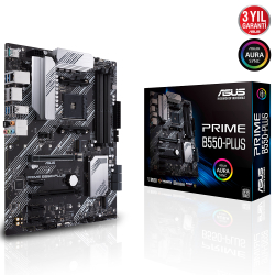 Asus Prime B550-Plus Am4 Ddr4 Vga+Ses+Glan Hdmi Vga 2Xm2 Usb3.2 Argb Atx