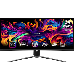 34.18&Quot; Msi Mpg 341Cqpx Qd-Oled 0.03Ms 240Hz 3440X1440 2Xhdmi Dp Curved Gaming Mo