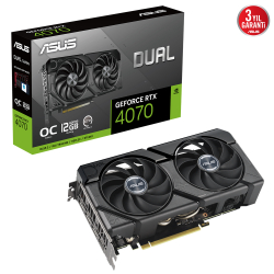 Asus 12Gb Dual-Rtx4070-O12Gd6-Evo Gddr6 192Bit Oc Dlss3 Hdmi 3Xdp 