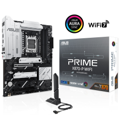 Asus Prime X870-P Wifi Am5 Ddr5 8000(Oc) 2Xusb4 4Xm2 Hdmi Wifi7 2,5G Lan Rgb Atx