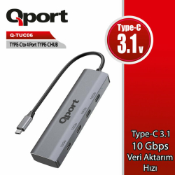 Qport Q-Tuc06 Type-C To 4 Port Type-C &Ccedil;Oklayıcı