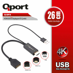 Qport Hdmi To Display Port &Ccedil;Evirici (Q-Dpx)