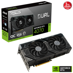 Asus 12Gb Dual-Rtx4070-O12G Gddr6X 192Bit Oc Dlss3 Hdmi 2Xdp