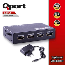 Qport 1Giriş 4 &Ccedil;Ikışlı Hdmi Splitter (Q-Spl4)