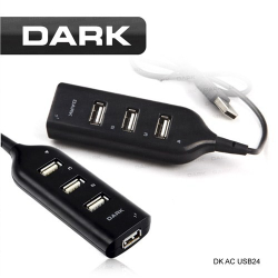 Dark Connect Master U24 4 Port Usb 2.0 Hub (Dk-Ac-Usb24)(Blk)