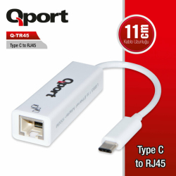 Qport Type-C To Rj45 Ethernet &Ccedil;Evirici (Q-Tr45)