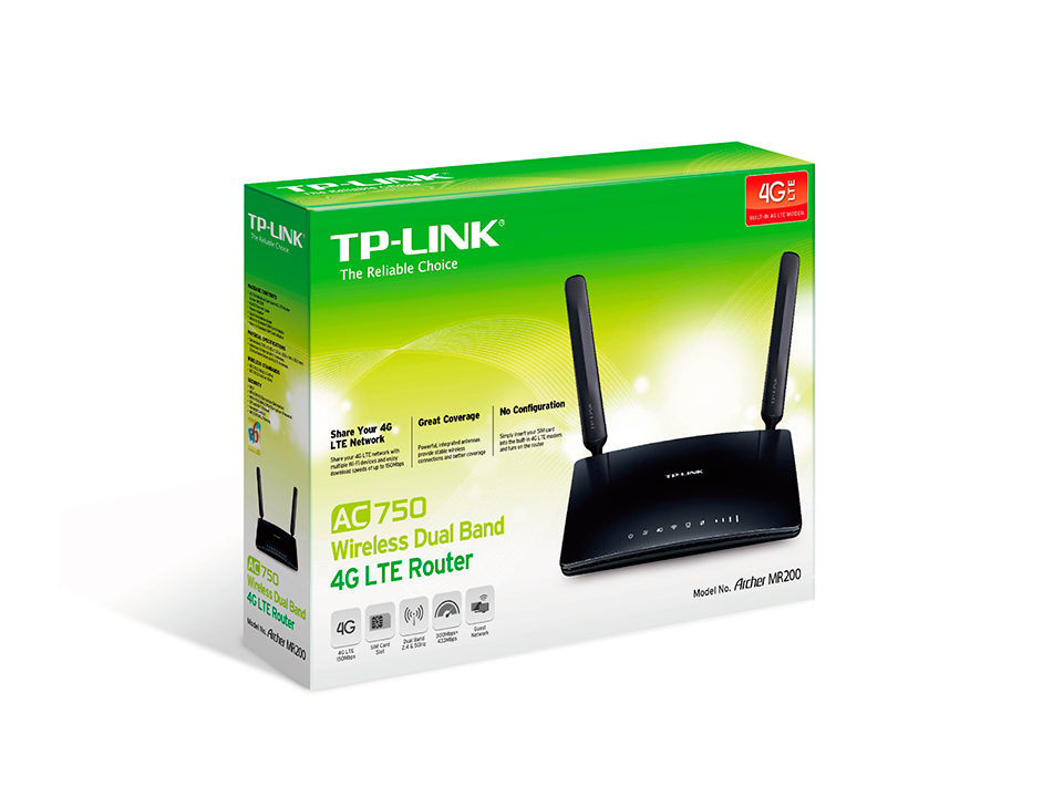 Tp-Link Archer MR200 4Port Wi-Fi Dual Band 3G/4G Router