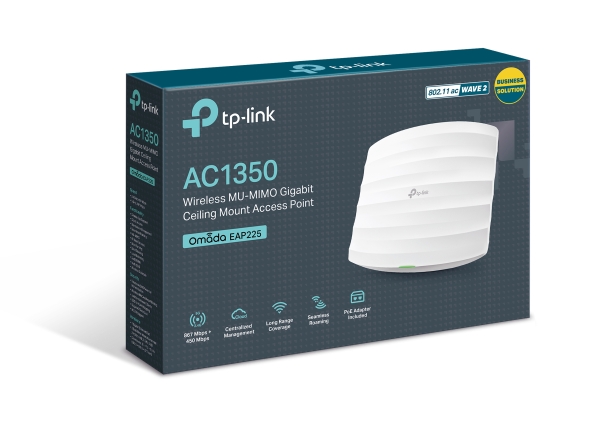 Tp-Link Omada EAP225 1350Mbps Kablosuz N Gigabit Tavan Tipi Access Point