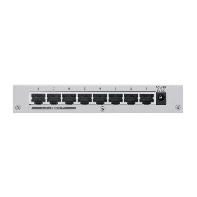 ZYXEL  8port es-108av3-eu0101f 10/10 metal kasa yönetilemez switch  Resim-1