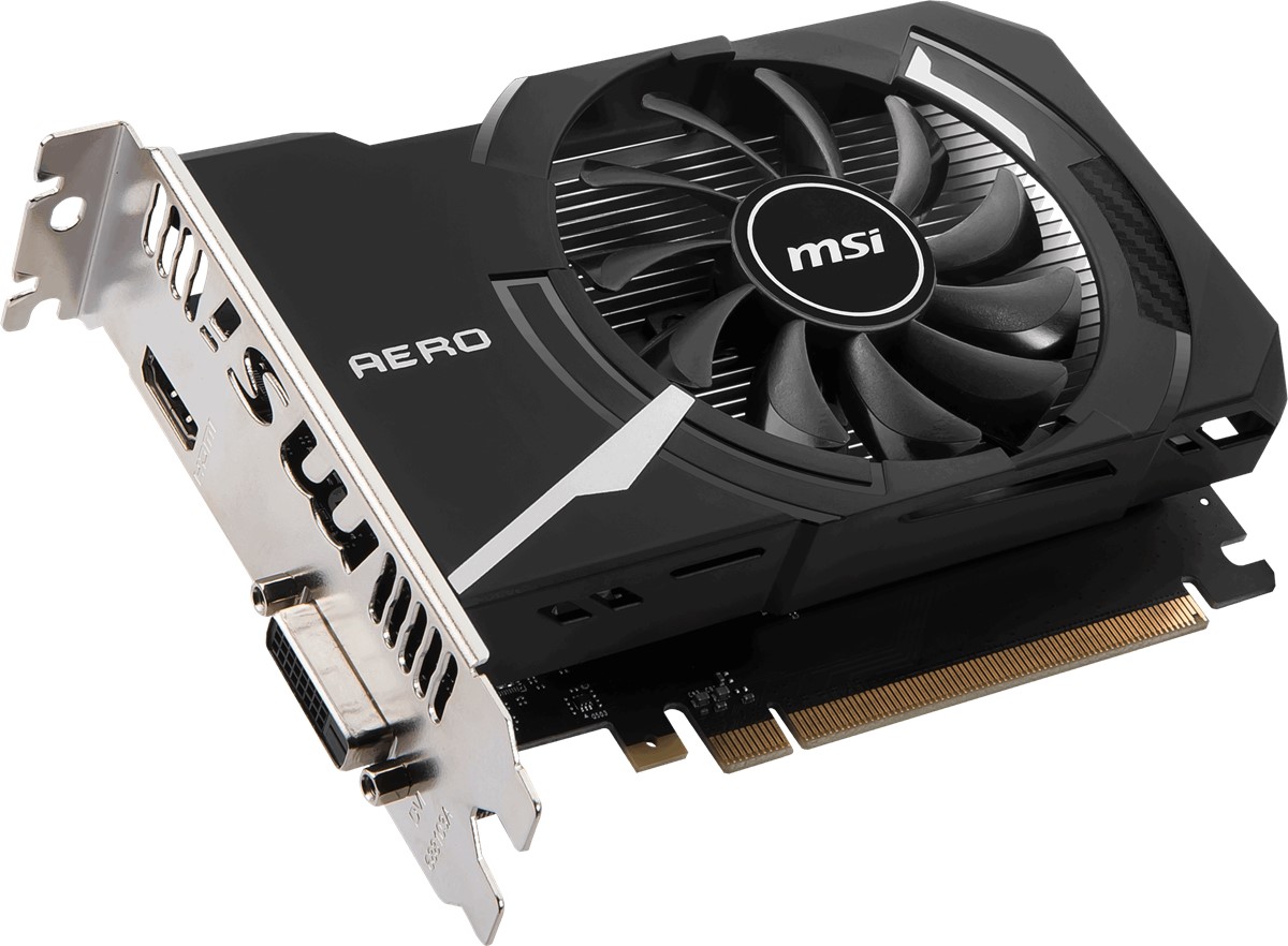 MSI 4GB GEFORCE GT 1030 AERO ITX 4GD4 OC [64Bit] DDR4 HDMI DVI