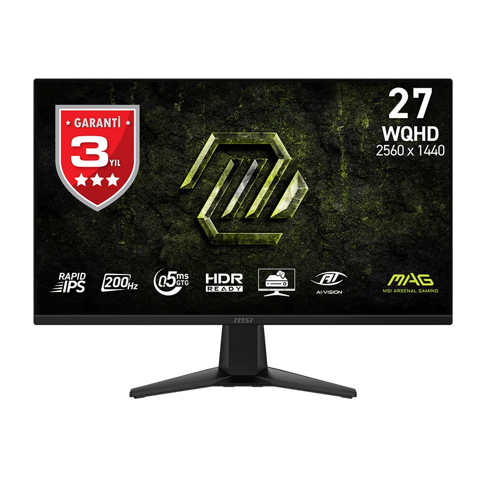 27" MSI MAG 275QF E20 0.5ms 200Hz 2560x1440 2xHDMI DP IPS Flat Gaming Monitör