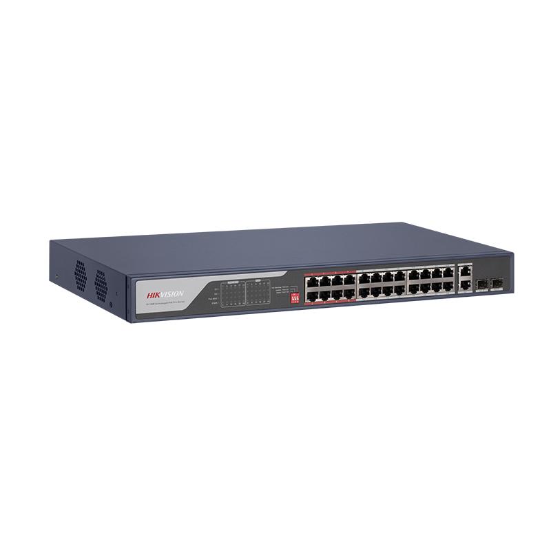 HIKVISION Hikvision DS-3E0326P-E(C) 24 Port PoE + 1x Uplink + 1xSFP PoE Switch Resim-1