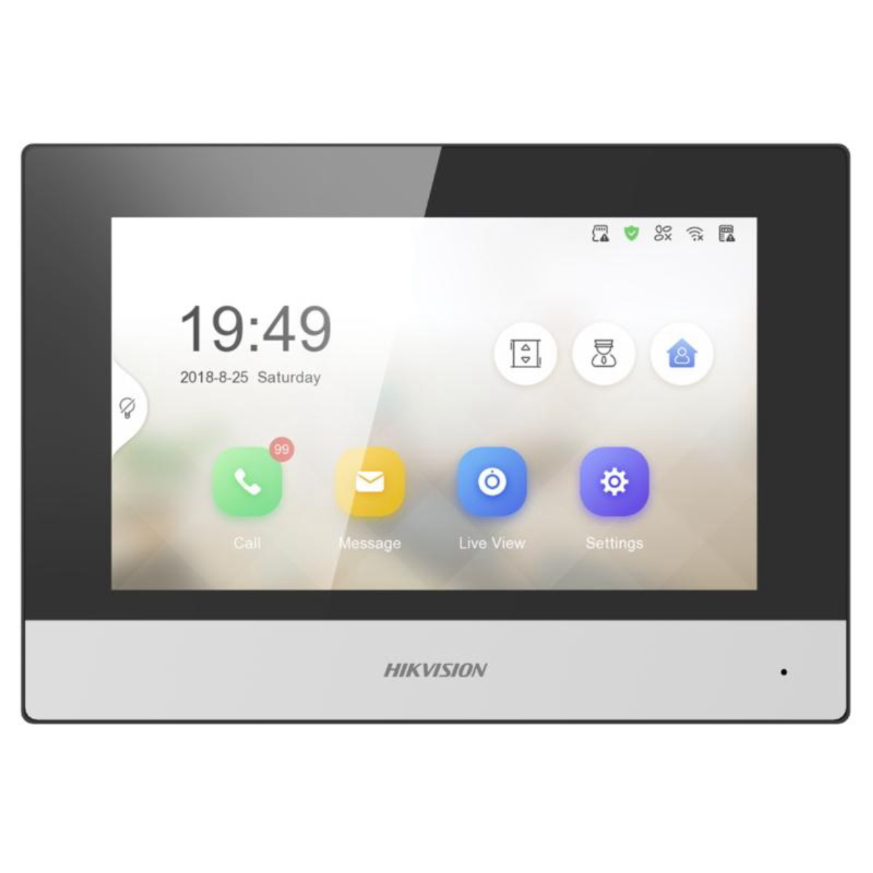 Hikvision DS-KH6320-WTE1 7" Dokunmatik İç Ünite Wifi Video İntercom.