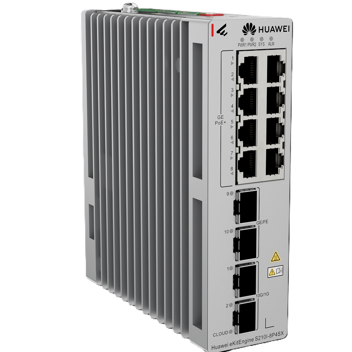 Huawei eKit S210I-8P4SX 8*GE, 2*GE + 2*10GE Sfp+ 240W Poe+ Industrial Switch