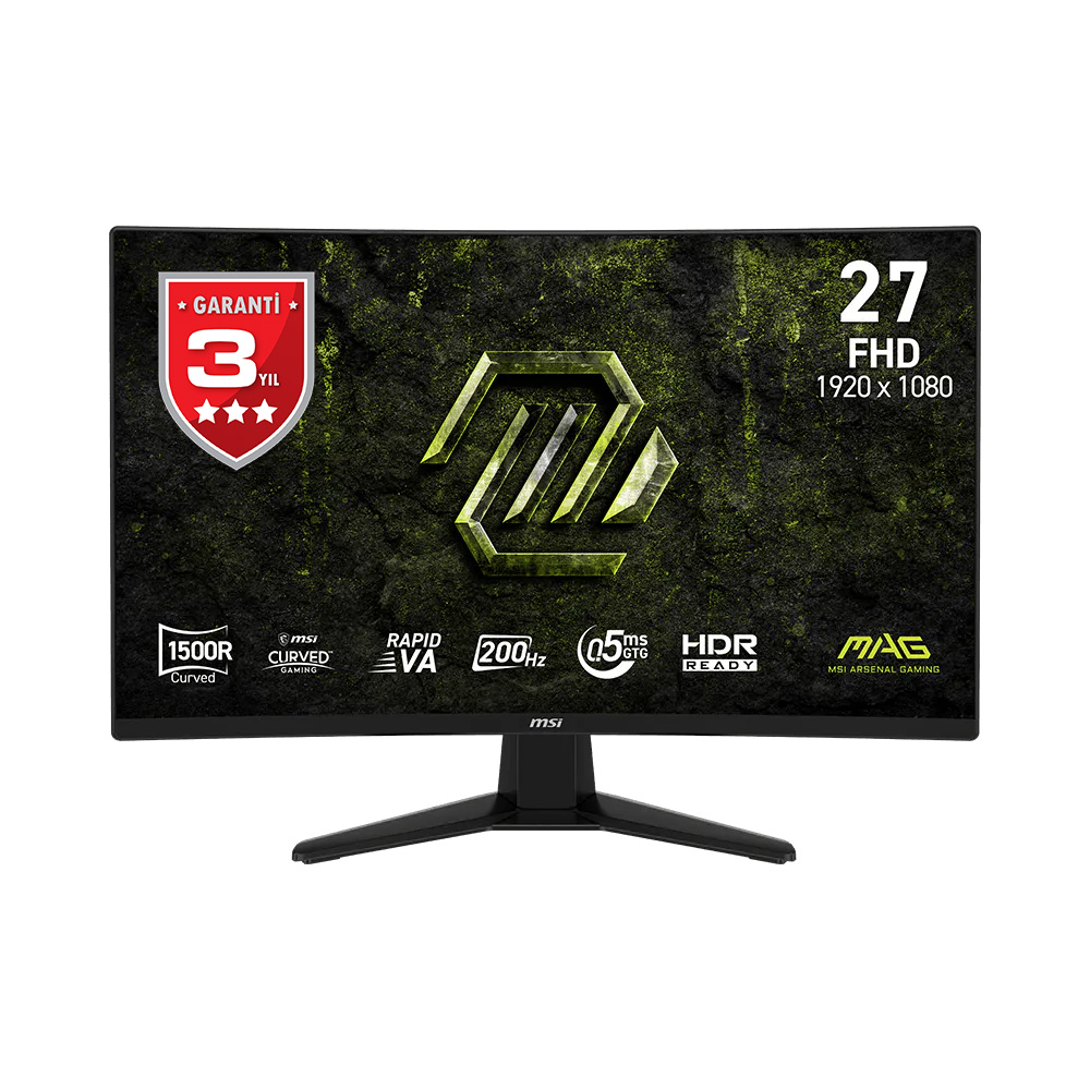 27" MSI MAG 274CF E20 0.5ms 200Hz FHD 2xHDMI DP VA Curved Gaming Monitör