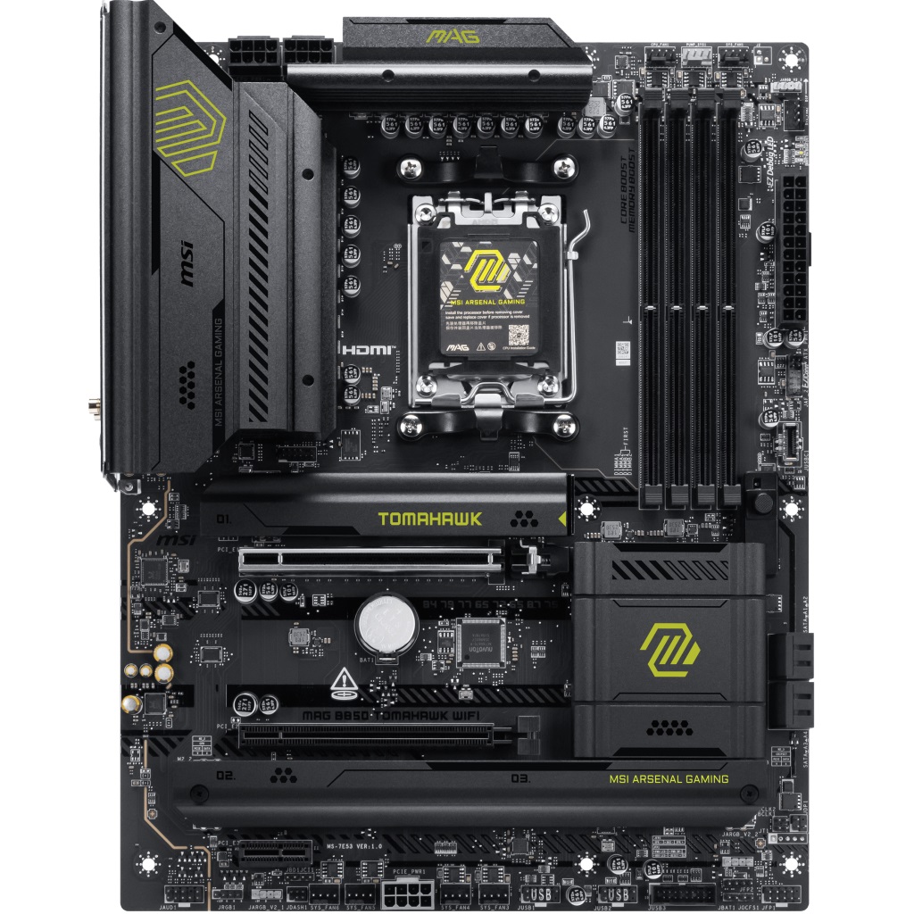 MSI MAG B850 TOMAHAWK WIFI AM5 DDR5 8200(OC) HDMI M.2 5GLan WiFi7 ATX