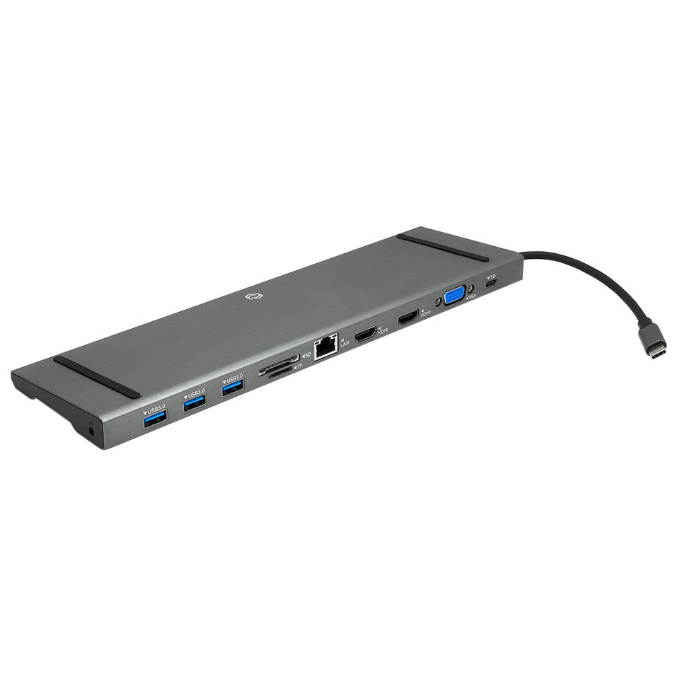 Frisby FA-7722TC USB Type-C to 2xHDMI+VGA+3xUSB 3.0+SD/TF+RJ45 Ethernet Çevirici