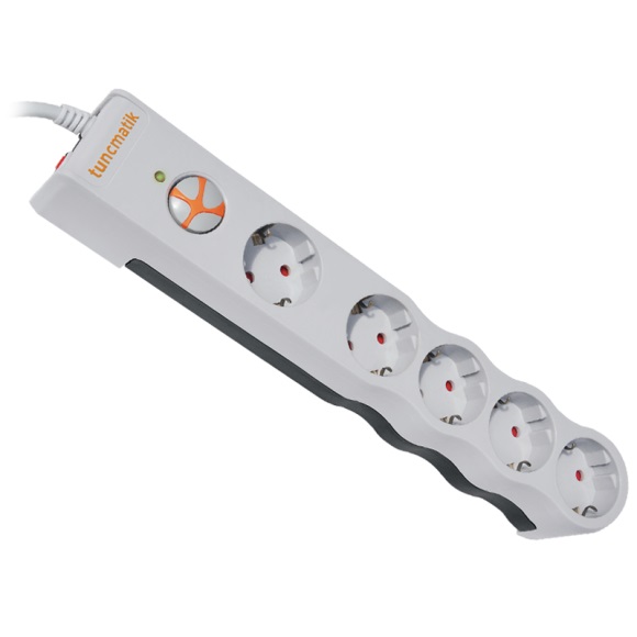 Tunçmatik Powersurge 3-lü Akım Korumalı Priz Beyaz (TSK19009)