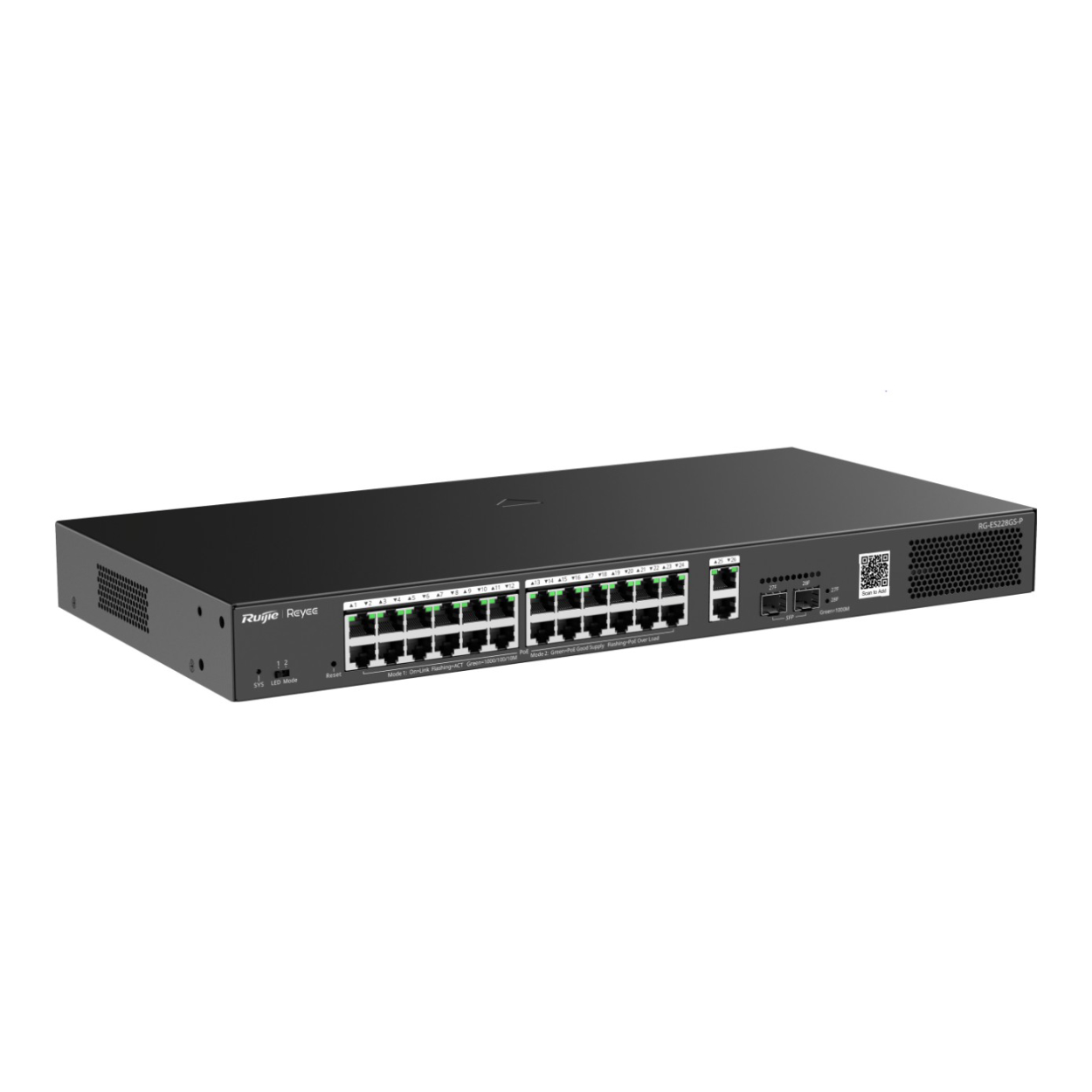 Ruijie Reyee RG-ES228GS-P 24Port PoE Gigabit+2SFP Yönetilebilir Switch