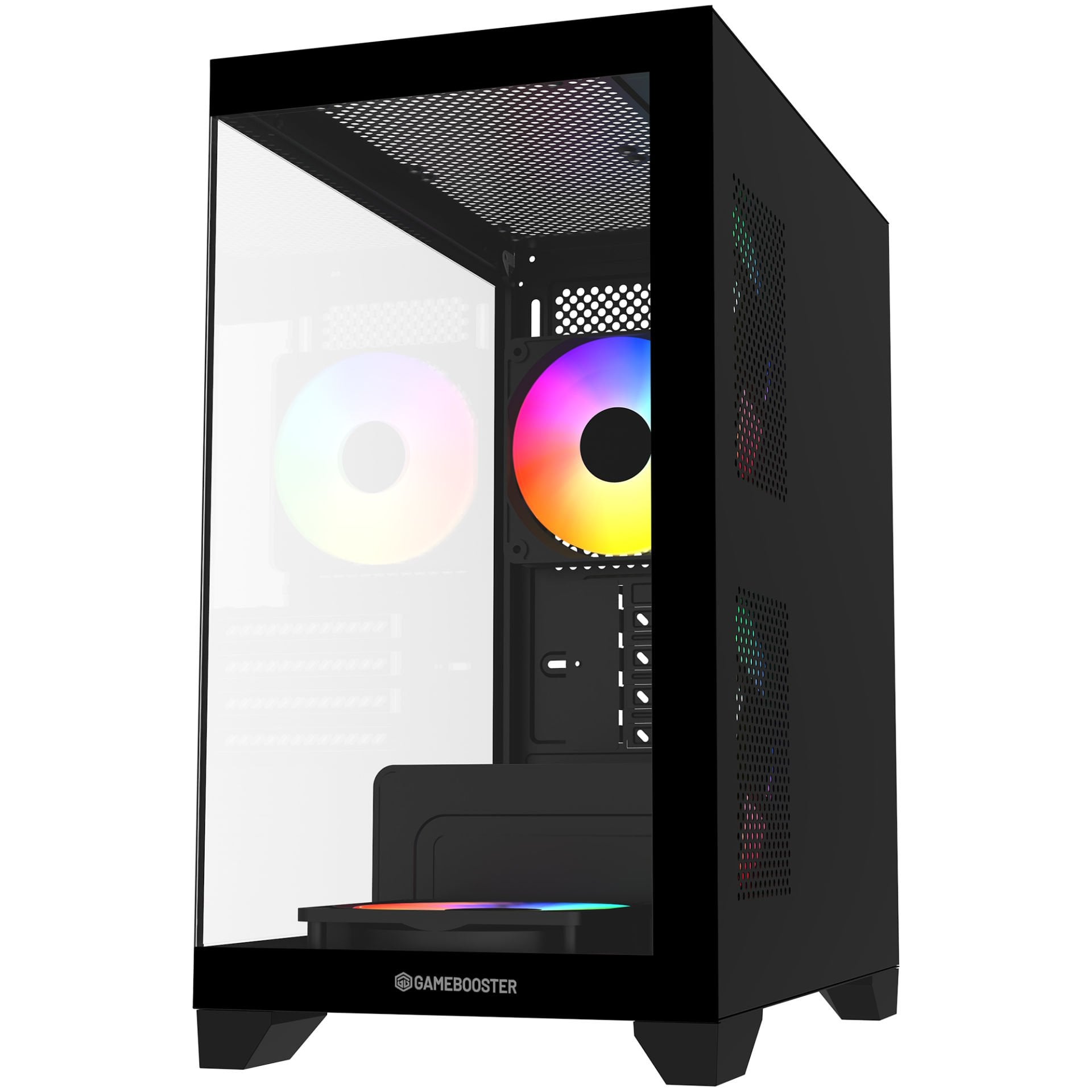 GameBooster GB-M6001B 600W APFC USB 3.0 4*12cm ARGB Fan Rainbow Mid-T M-ATX Kas