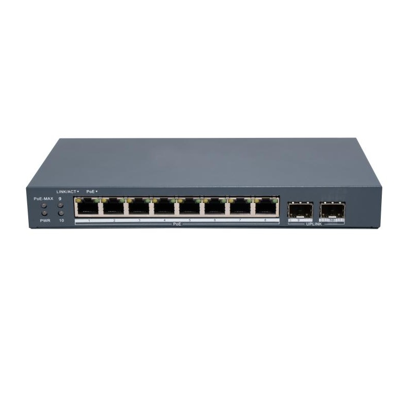 Hikvision DS-3E1510P-EI/M-8P2F 8Port Gigabit 2xSfp Yönetilebilir Poe 80W Switch