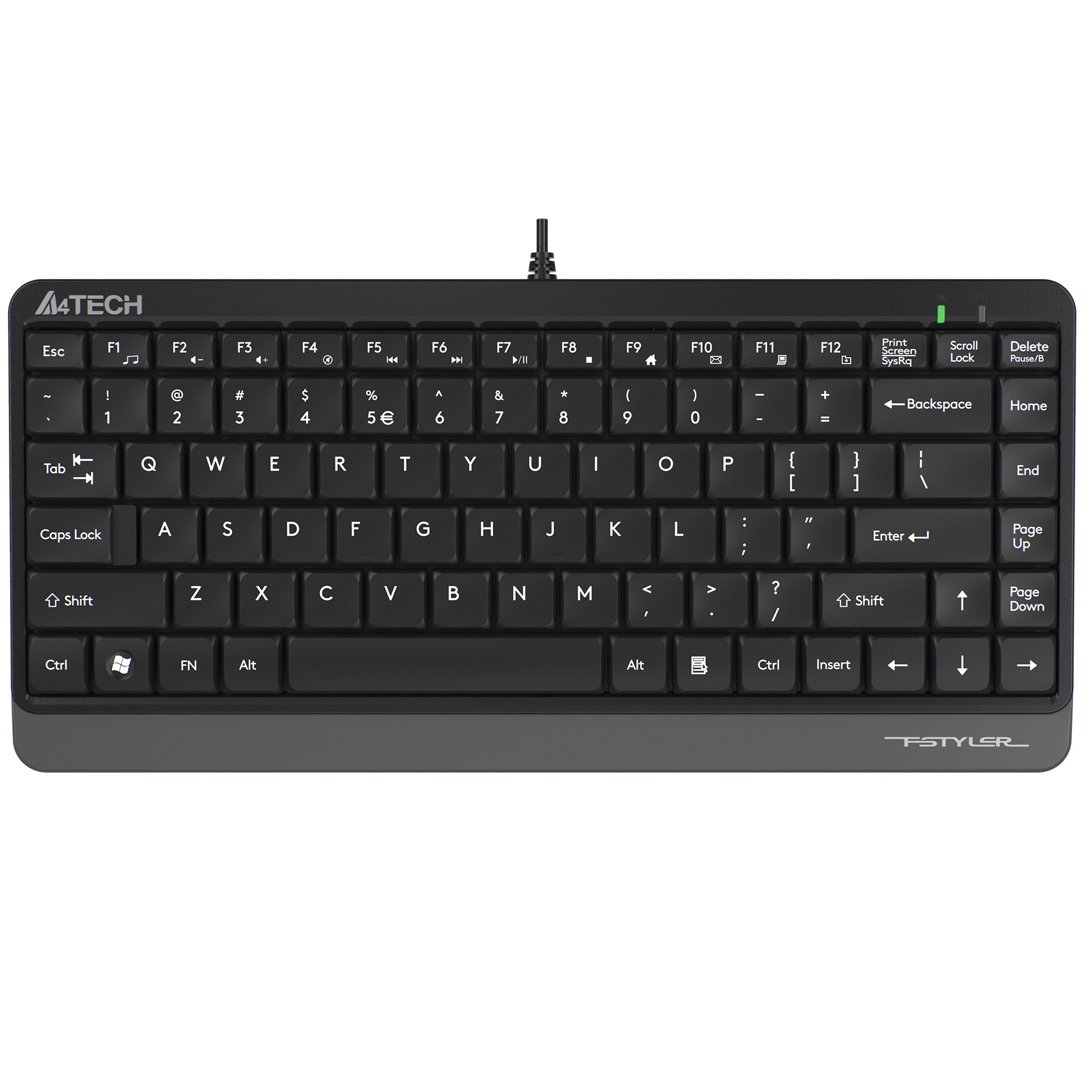 A4-Tech FK11 Q Usb Kablolu Gri Multimedya Mini Klavye