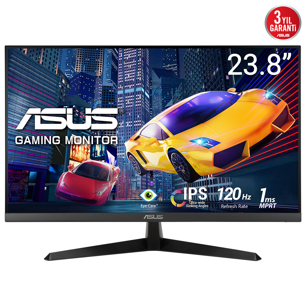 23.8" Asus VY249HGR 1ms 120Hz IPS HDMI VGA Vesa Siyah Monitör