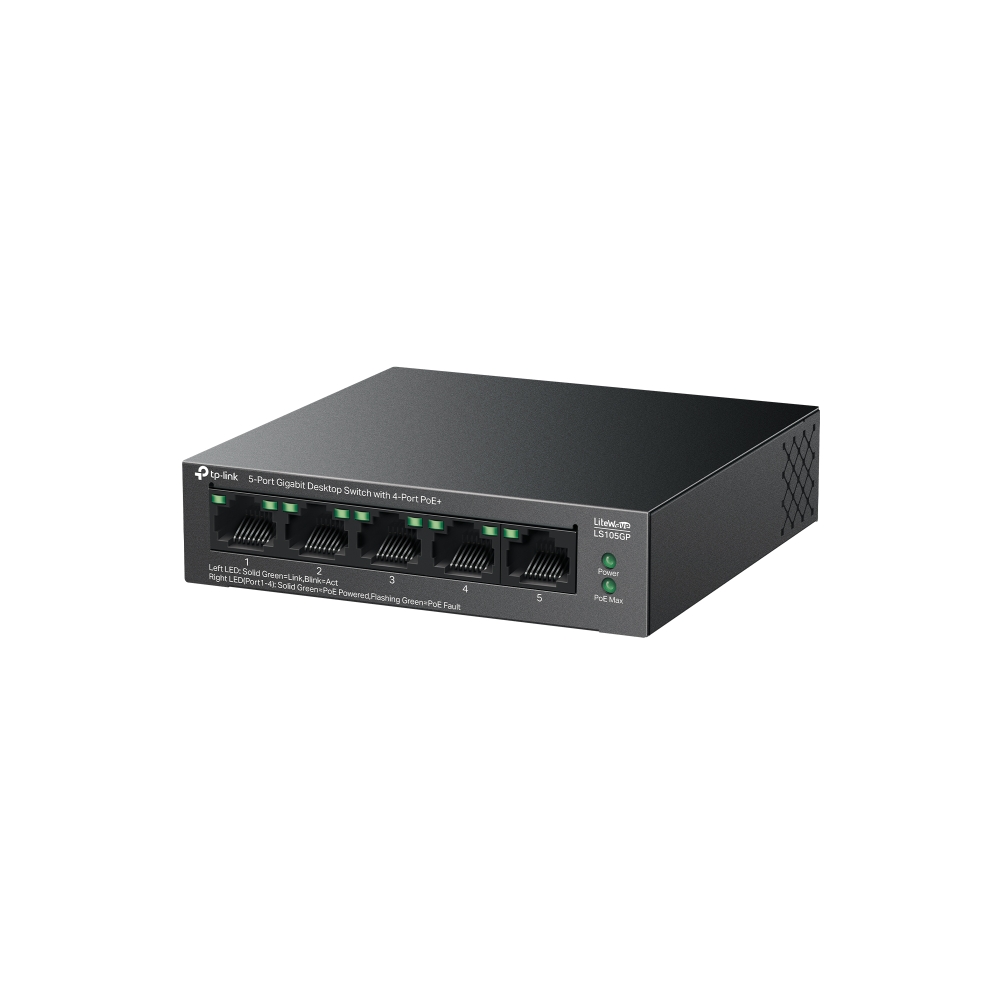 TP-LINK Tp-Link LS105GP 5 Port Gigabit 4xPoE Switch Resim-1