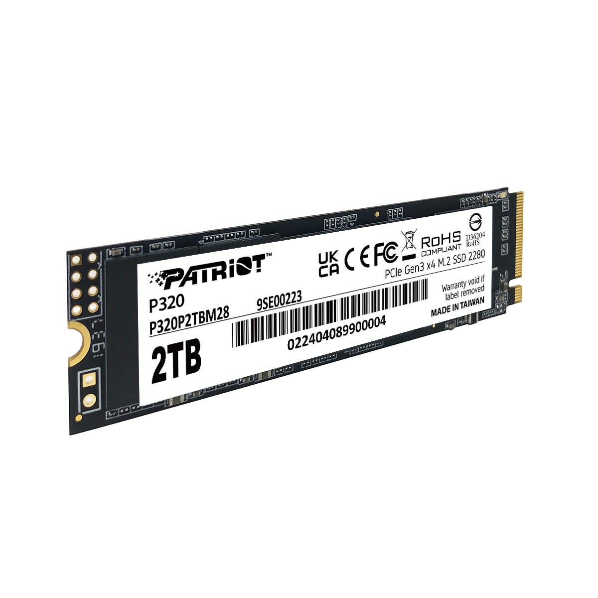 Patriot P320 1TB 3000/2200MB/s NVMe M2 SSD Disk (P320P1TBM28)