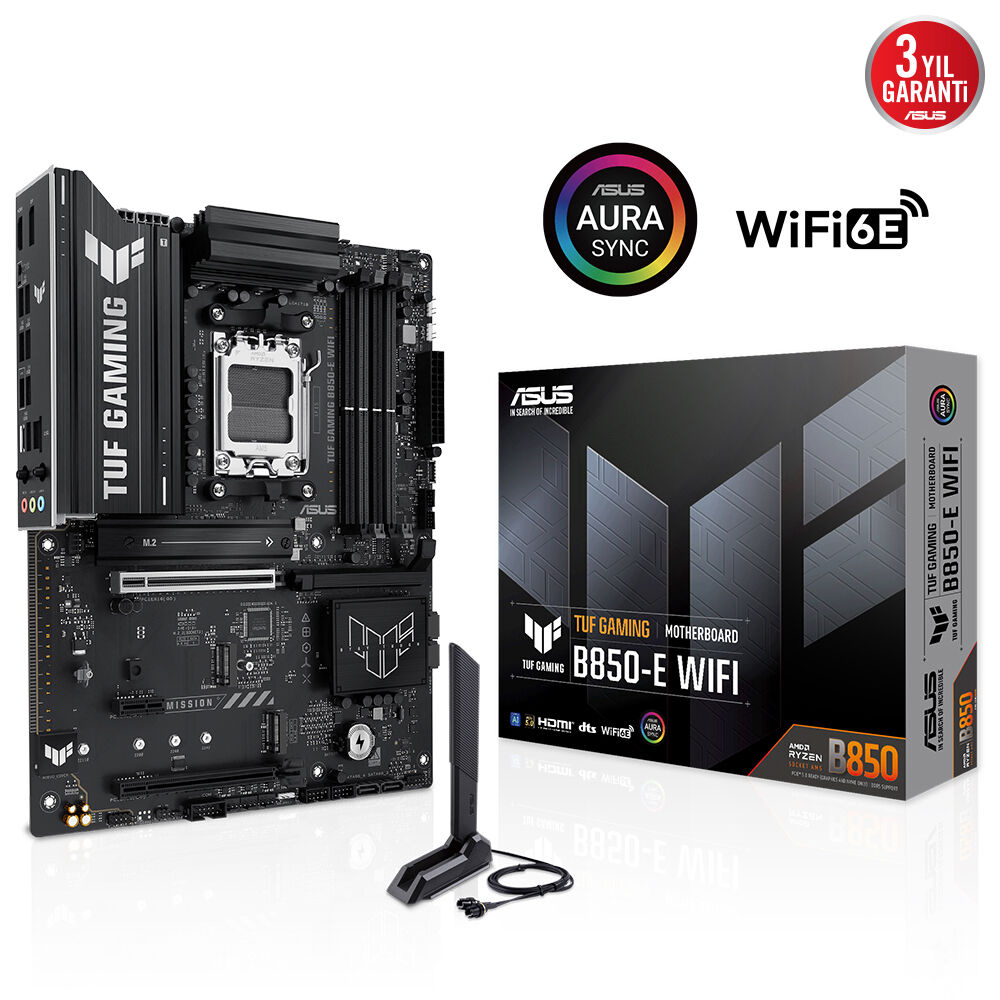 Asus TUF GAMING B850M-E WIFI AM5 DDR5 8000(OC) USB 3xM2 HDMI DP Gbit mATX