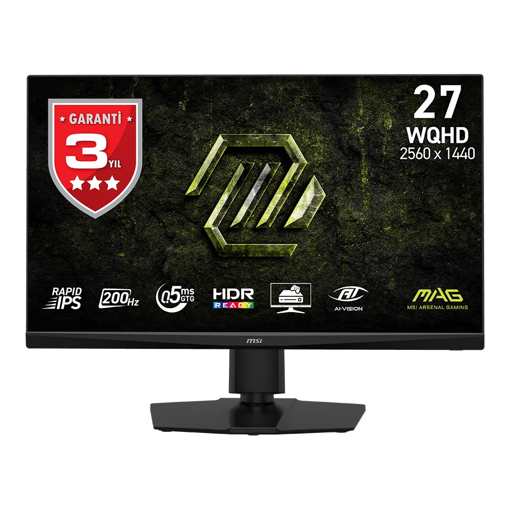 27" MSI MAG 272QPF E20 0.5ms 200Hz 2560x1440 IPS 2xHDMI DP Flat Pivot Gaming Mon