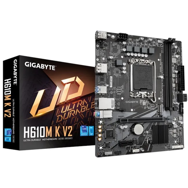 Gigabyte H610M-K-V2 DDR5 5600 1700P Ses+GLan HDMI DP M2 USB3.2 mATX