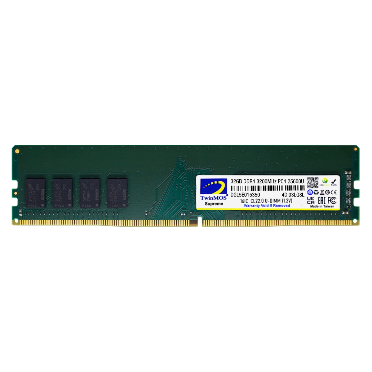 Twinmos 32GB 3200Mhz DDR4 Kutulu PC Bellek (MDD432GB3200DWO)