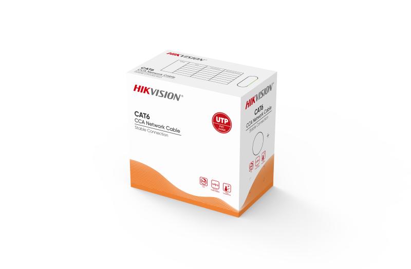 Hikvision DS-1LN6UU/CCA(O-STD) Cat6 U/UTP CCA Kablo Gri 305Mt