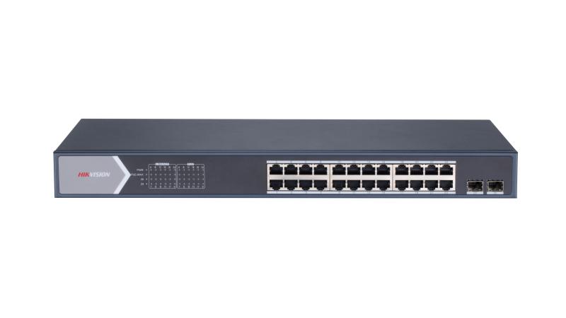 Hikvision DS-3E0526P-E/M 24Port Gigabit +2Sfp Yönetilemez Poe 225W Switch