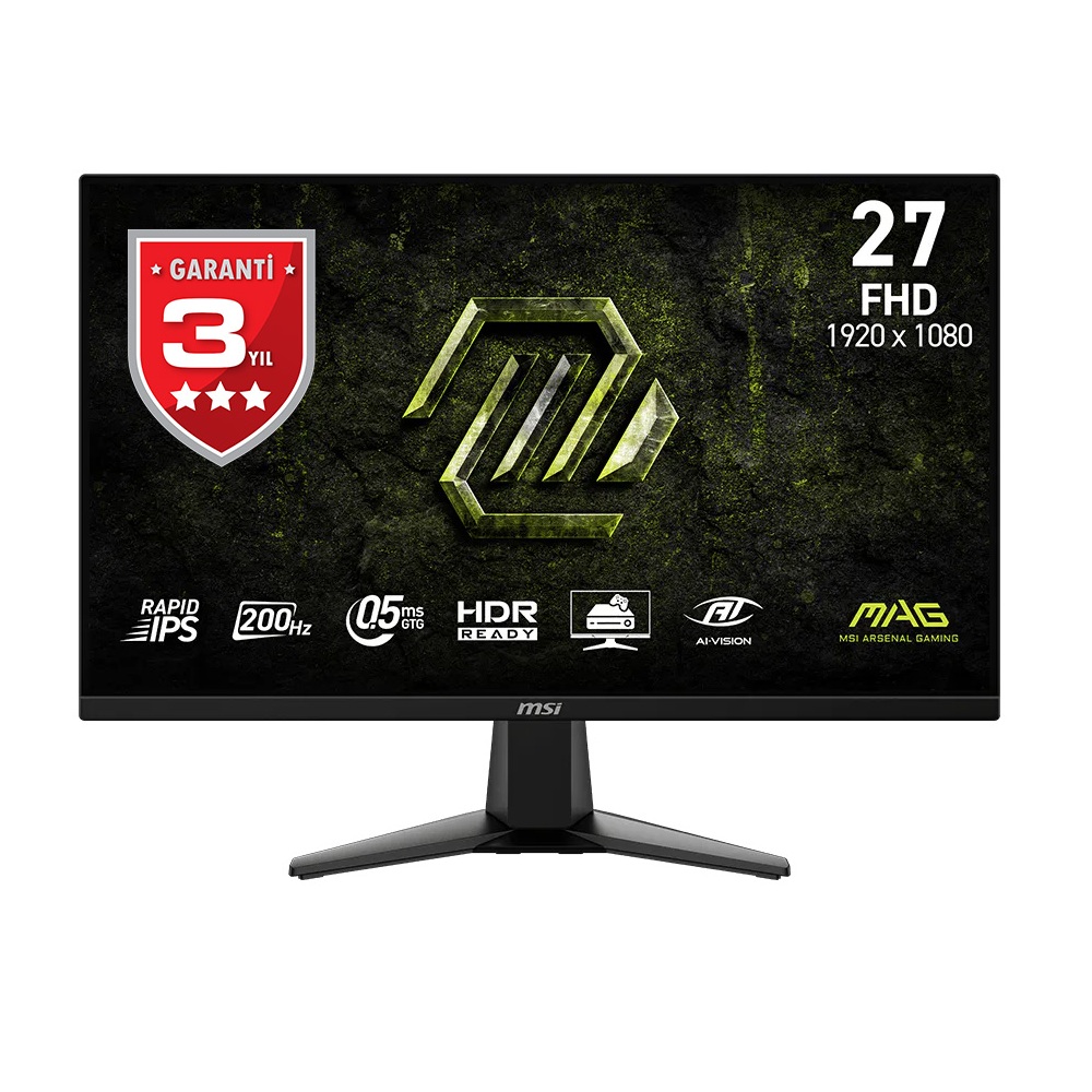27" MSI MAG 275F E20 0.5ms 200Hz FHD IPS HDMI DP Flat Gaming Monitör
