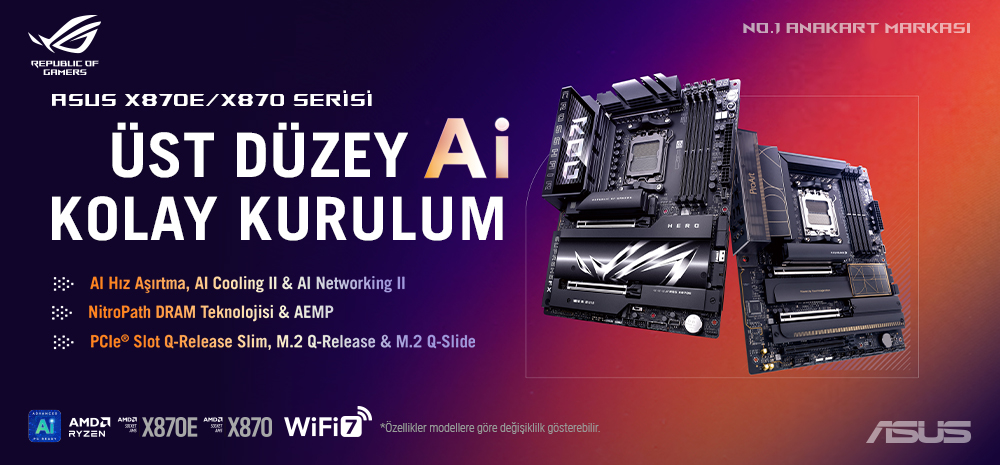 Asus X870 Anakart Banner Ekim 2024