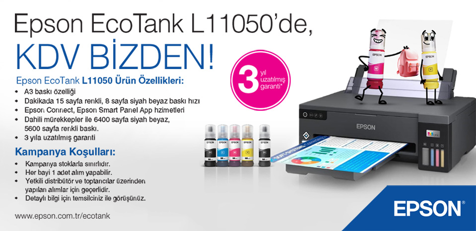 Epson EcoTank L11050 KDV Kampanyası